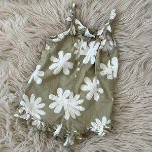 Little Co • green floral romper